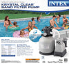 Intex Krystal Clear Sand Filter Pump for Above Ground Pools, 3000 GPH Pump Flow Rate, 110-120V with GFCI