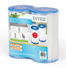 Intex 530GPH Filter Pump and Type A or C Filter Cartridge Replacement 2 Pack