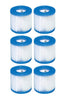 Intex Swimming Pool Easy Set Filter Cartridge Replacement Type H (6-Pack) 29007E