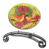 Aviary Menagerie Glass Birdbath with Stand