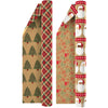 2-Rolls Double-Sided Roll KRAFT Christmas Gift Wrap 540 Sq. Ft. Total Brown/Red