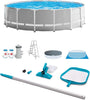 Intex Prism Frame 15 X 48 Above Ground Swimming Pool Set and Maintenance Cleaning Kit