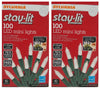 Sylvania Stay-Lit Platinum 100 LED Mini Lights Pure White 33FT (2-Pack)