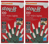 Sylvania Stay-Lit Platinum 100 LED Mini Lights Pure White 33FT (2-Pack)