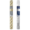 Double-Sided Counter Roll FOIL Gift Wrap, 2-rolls, 540 Sq. Ft. Total Gold/Silver