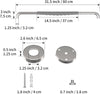 MUNZONG 32in Chrome Shower Grab Bar w/ Gray Anti-Slip Rubber Grip 2-Pack
