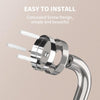MUNZONG 32in Chrome Shower Grab Bar w/ Gray Anti-Slip Rubber Grip 2-Pack