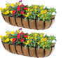 DUNCHATY 24 Inch Railing Planter 2 Pack Adjustable Metal Window Box Planter