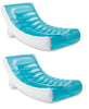 Intex Inflatable Rockin' Lounge Pool Floating Raft Chair with Cupholder 2-Pack