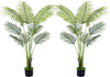 Artificial Golden Cane Palm Tree 2Packs 4Feet Faux Plant for Home Decor