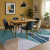 Rugici Modern Geometric Area Rug 9ft x 12ft Blue