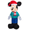 Gemmy Disney 3.5-FT Lighted Mickey Mouse in Winter Outfit Christmas Inflatable