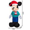 Gemmy Disney 3.5-FT Lighted Mickey Mouse in Winter Outfit Christmas Inflatable