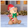 Holiday Living 3.5-FT Tall Lighted Christmas Teddy Bear Christmas Inflatable