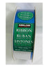 Kirkland Signature 50 yd Wire Edged Ribbon Reversible Blue Silver