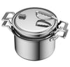CookCraft 8-Quart Tri-Ply Stainless Steel Stock Pot Strainer Set with Lid