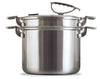 CookCraft 8-Quart Tri-Ply Stainless Steel Stock Pot Strainer Set with Lid