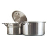 CookCraft 8-Quart Tri-Ply Stainless Steel Stock Pot Strainer Set with Lid