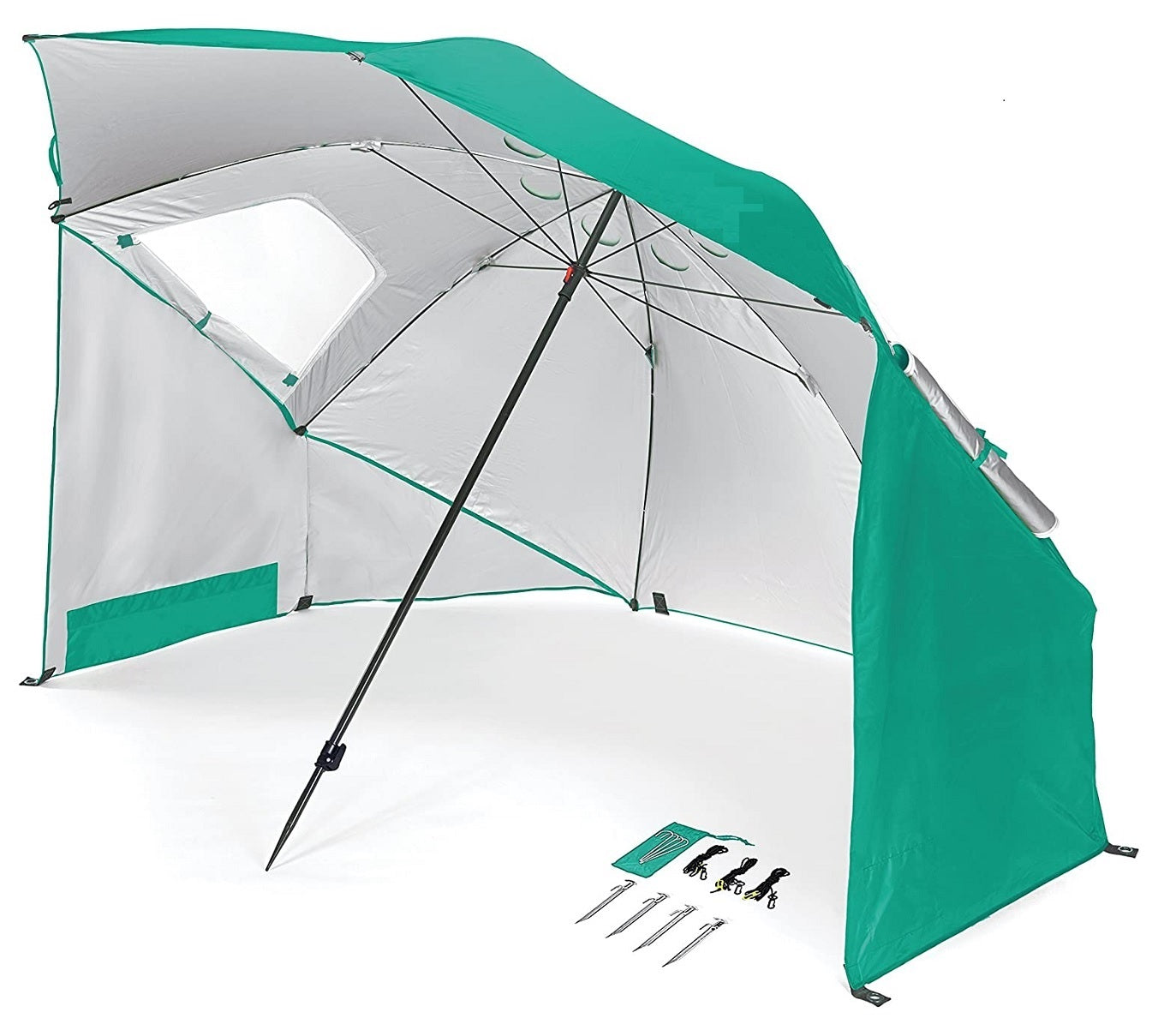 Sport-Brella XL 9 Feet Wide Portable Umbrella Canopy Mermaid Green
