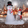 Home Accents Holiday 6 ft. Animated LED Snowman and Dog Scene Inflatable
