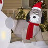 Home Accents Holiday 6 ft. Animated LED Snowman and Dog Scene Inflatable