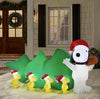 Gemmy Peanuts 7-FT Snoopy Pulling Christmas Tree with Woodstock Holiday Inflatable