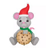 Home Accents Holiday 6.5 FT Animated LED Santa Mouse Easting Cookie Holiday Inflatable