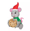 Home Accents Holiday 6.5 FT Animated LED Santa Mouse Easting Cookie Holiday Inflatable