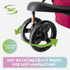 Petique Durable Pet Stroller for Pets up to 50-lbs Razzberry