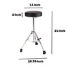 Gibraltar GGS10S Short 21-inch Stool with Round Seat, Fold Up Tripod with Foot Rest