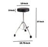 Gibraltar GGS10T Tall 27-inch Stool with Round Seat, Fold Up Tripod with Foot Rest