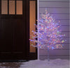 GE 5-ft Winterberry White Artificial Branch Christmas Tree with Multicolor LED Lights