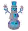 6-Foot Pre-Lit Prismatic Snowman with Colorful Lights Christmas Holiday Decoration