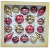 Mercasia 18-Pieces Hand Decorated Glass Ornaments in Red and Gold