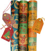 K-Kraft 3-Roll Vintage Christmas Print Wrap Paper Reindeer/Mistletoe/Soda Shoppe