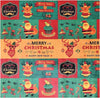 K-Kraft 3-Roll Vintage Christmas Print Wrap Paper Reindeer/Mistletoe/Soda Shoppe