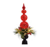 Holiday Living 3FT Pre-lit Red Finial Decorative Potted Porch Tree