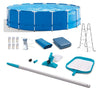Intex 15' X 48" Metal Frame Round Above Ground Pool Set 6-pack Filters with Maintenance Kit