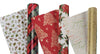 Double-Sided Holiday Gift Wrap Paper 180 SQ FT 3-Rolls Plaid/Poinsettia/Gold
