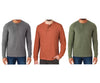 Member's Mark Men's Long Sleeve SMALL Thermal Henley Rust/Green/Grey 3-Pack