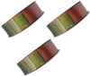 3-Pack Kirkland Wire-Edged Ribbon Duel-Sided Burnt Orange and Green 1.5 inch 50 yards