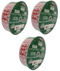 3-Pack Kirkland Signature Wire Edged Red Ribbon with White Ho Ho 50 yards X 1.5 inches