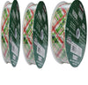3 PK-Kirkland Wire Edged Christmas Plaid on Burlap Ribbon Glitter Accent 50yd X 1.5in