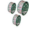 3pk-Kirkland Wire Edged Christmas Gnome Burlap Ribbon 50yards X 2.5inch