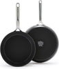 GreenPan 2-piece GP5 Hard Anodized Ceramic Nonstick 9.5in and 11in Frypan Set Black