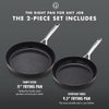 GreenPan 2-piece GP5 Hard Anodized Ceramic Nonstick 9.5in and 11in Frypan Set Black