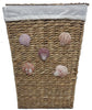 Baum 4-Piece Hamper Set with Multi-Colored Shell Trim, Beige