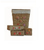 Baum 4-Piece Hamper Set with Multi-Colored Shell Trim, Beige