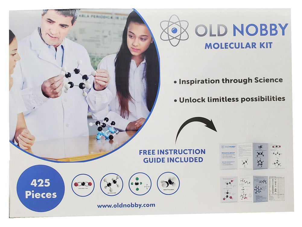 Color Nobby Model Kit OLD NOBBY Organic Chemistry Set Molecular Model Kit 425-Pieces | My ...