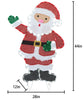 Holiday Living 44-inch Twinkling Santa Pre-lit with LED Christmas Yard Decor